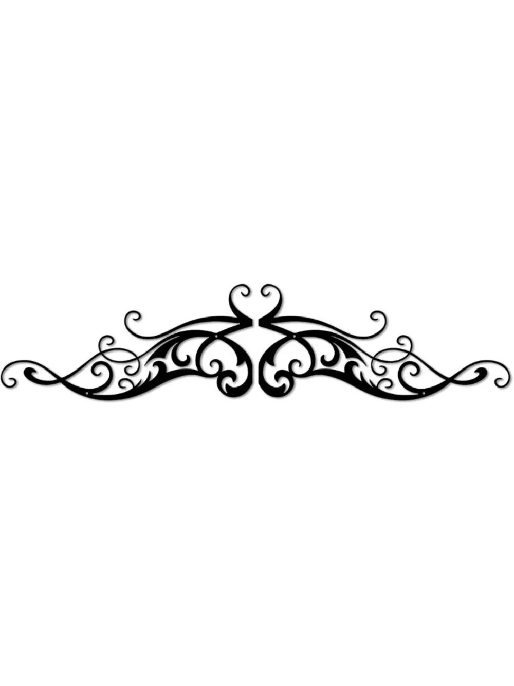 Large Metal Scroll Wall Art - Modern Minimalist Hanging Decor for Home & Office